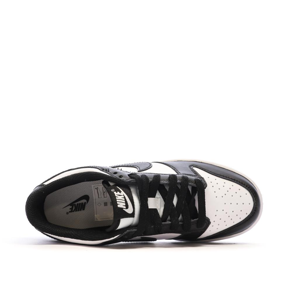 Baskets Blanches/Noires Enfant Nike Dunk Low vue 4