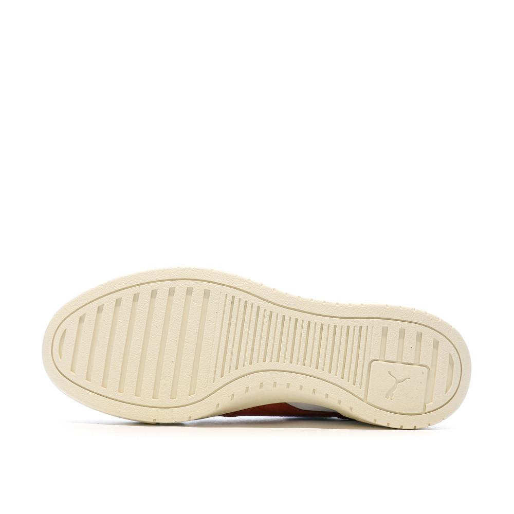Baskets Blanches/Orange Homme Puma League vue 5