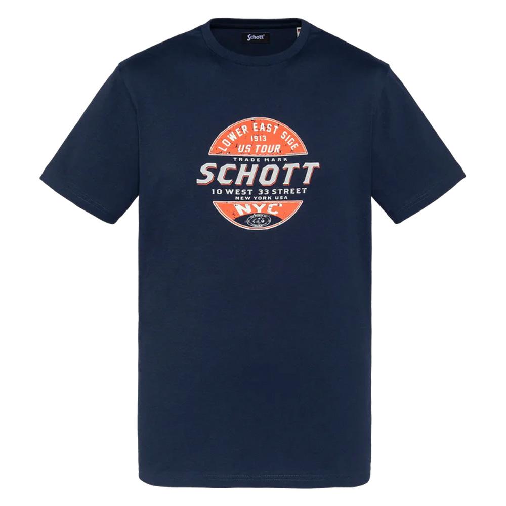 T-shirt Marine Homme Schott TSUSTOUR pas cher
