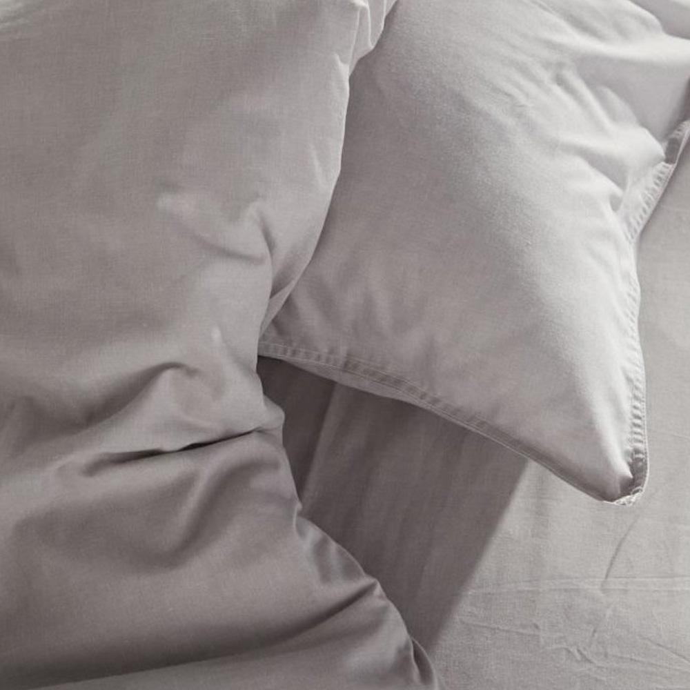 Parure de Lit unie en coton gris mastic Today 220x240 vue 2