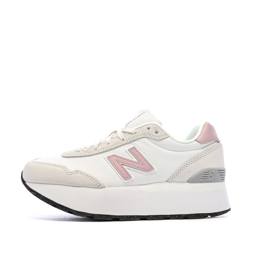 Baskets Blanches/Beiges/Roses Femme New Balance 515 pas cher