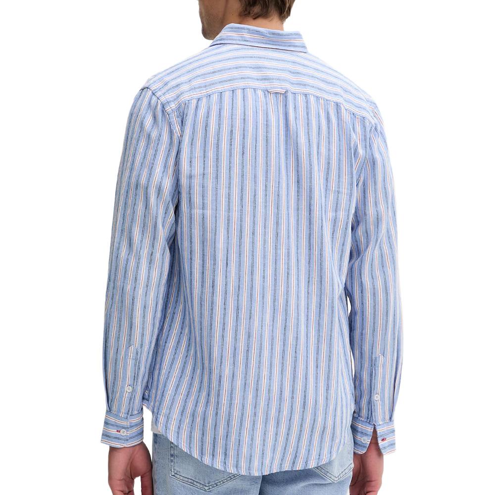 Chemise Bleu/Blanc Homme Tommy Hilfiger Tjm Reg Linen vue 2