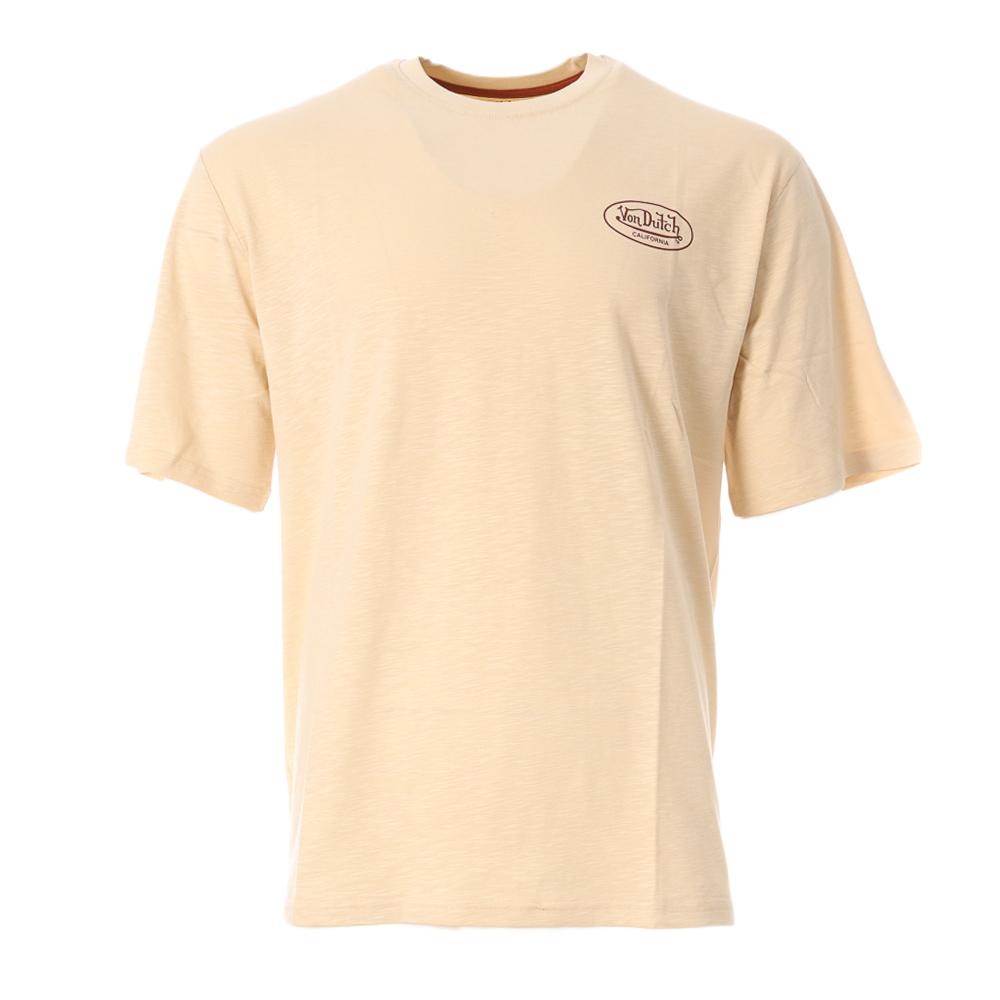 T-shirt Beige Homme Von Dutch Tee Slub Vd Relax pas cher