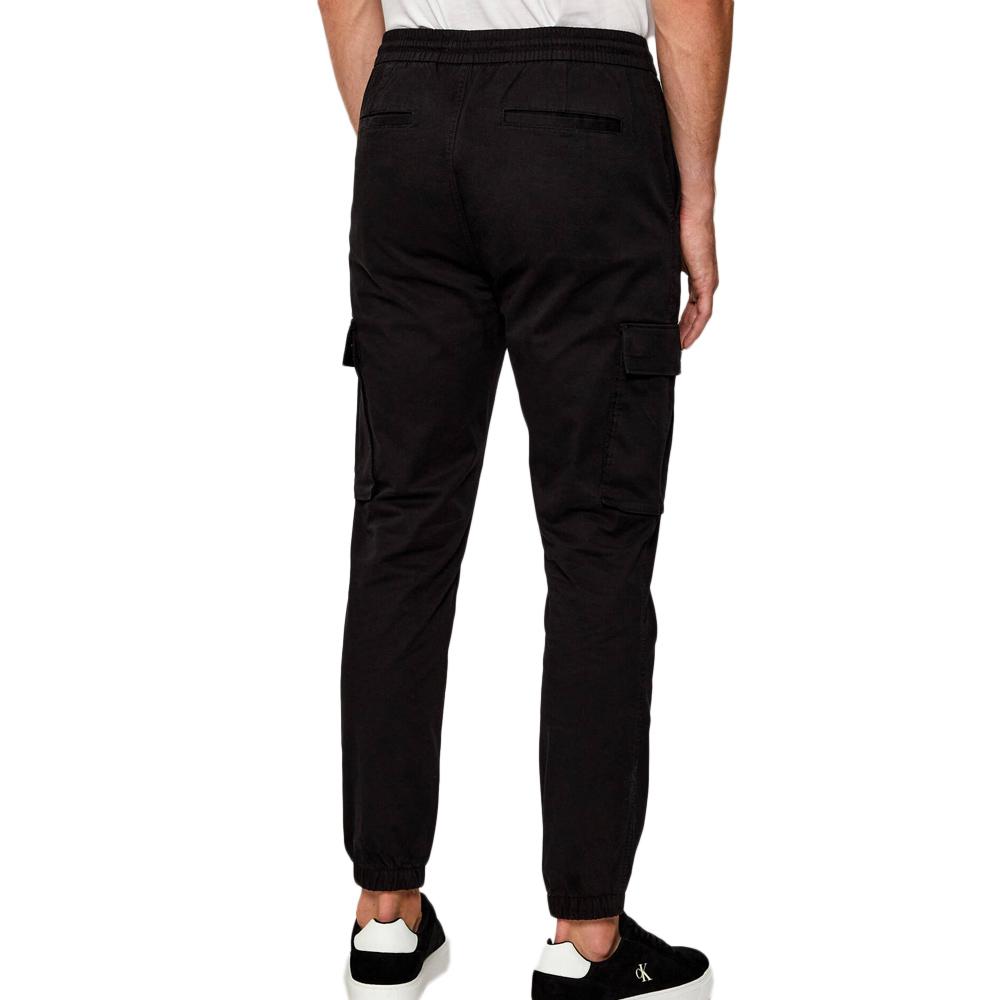 Pantalon Cargo Noir Homme Calvin Klein Jeans Skinny Comfort Cotto vue 2