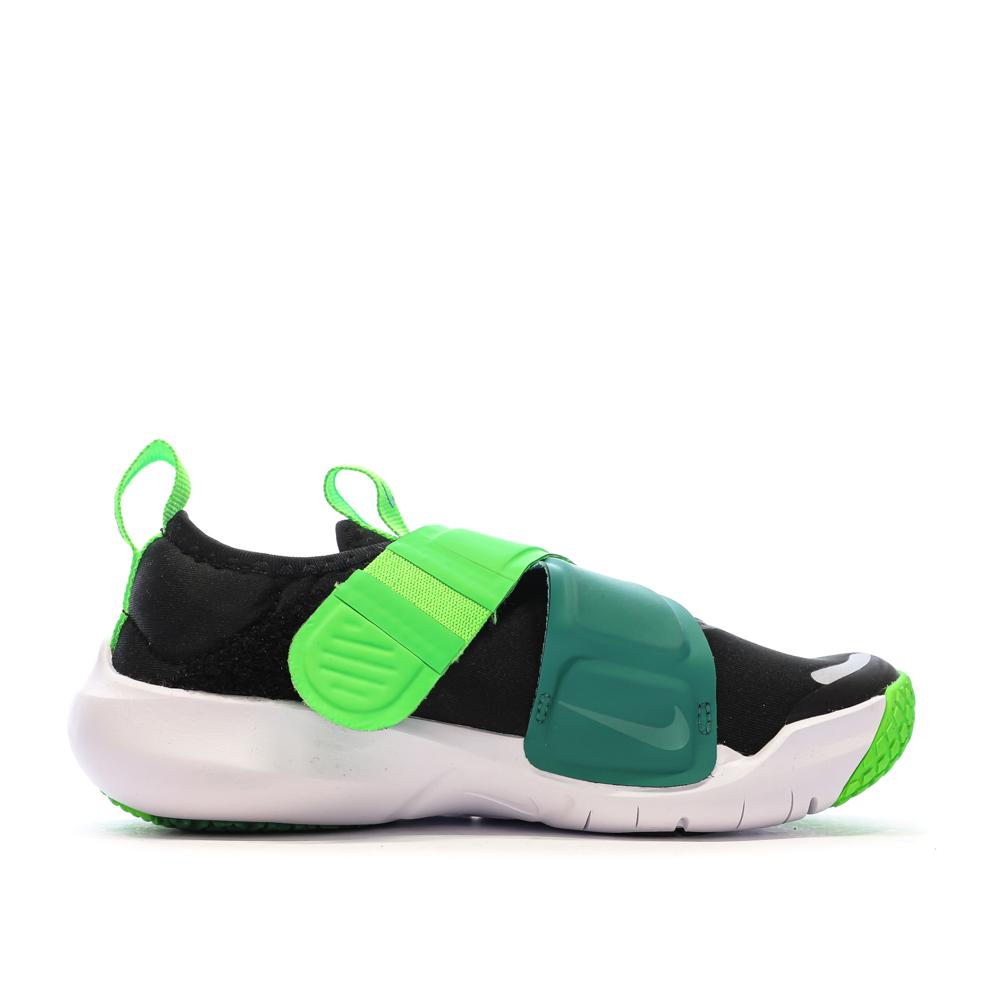 Baskets Noires/Vertes Garçon Nike Flex Advance vue 2