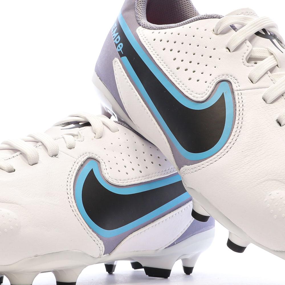 Chaussures de Foot Blanches Junior Nike Legend 9 Academy FG/MG vue 7