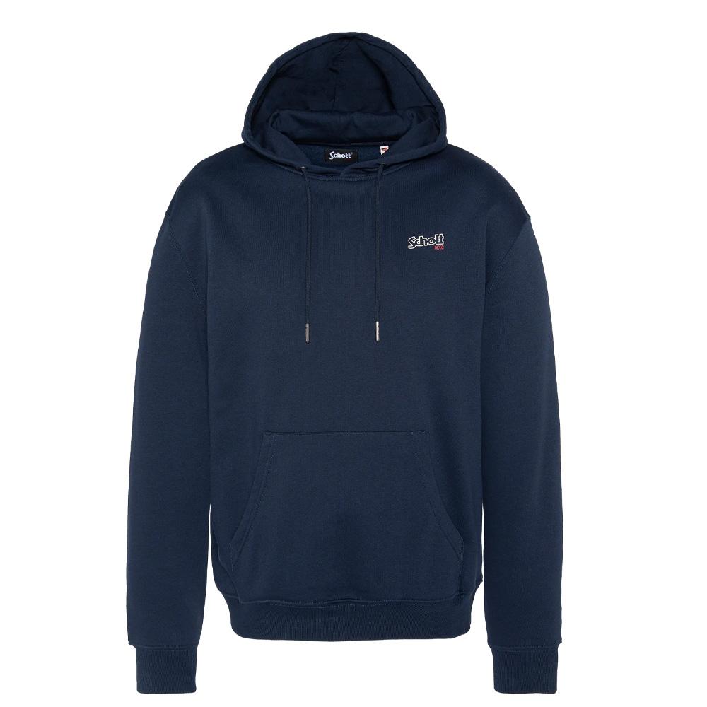 Sweat à Capuche Marine Homme Schott Cap Petit pas cher