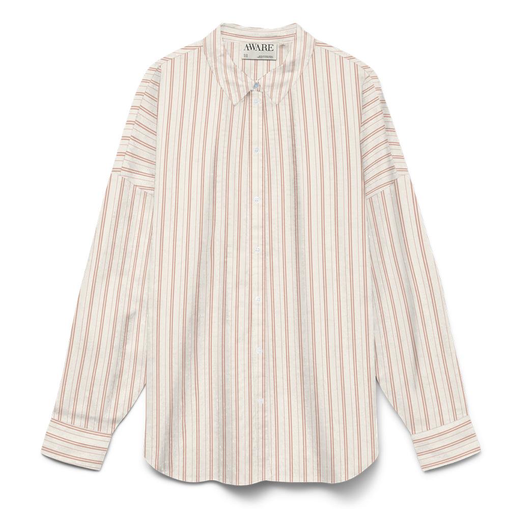 Chemise Rayure Rose/Beige Femme Vero Moda Paris pas cher