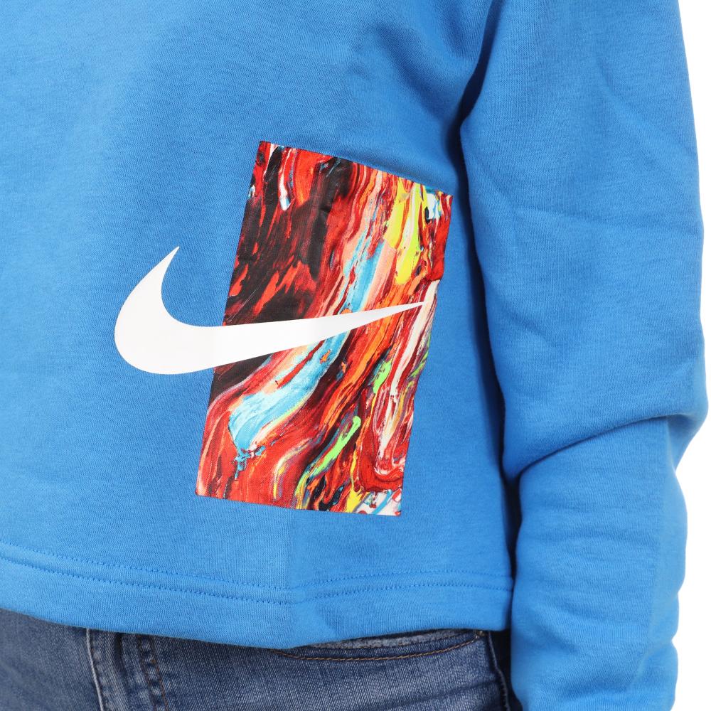 Sweat Bleu Femme Nike DC8431 vue 3