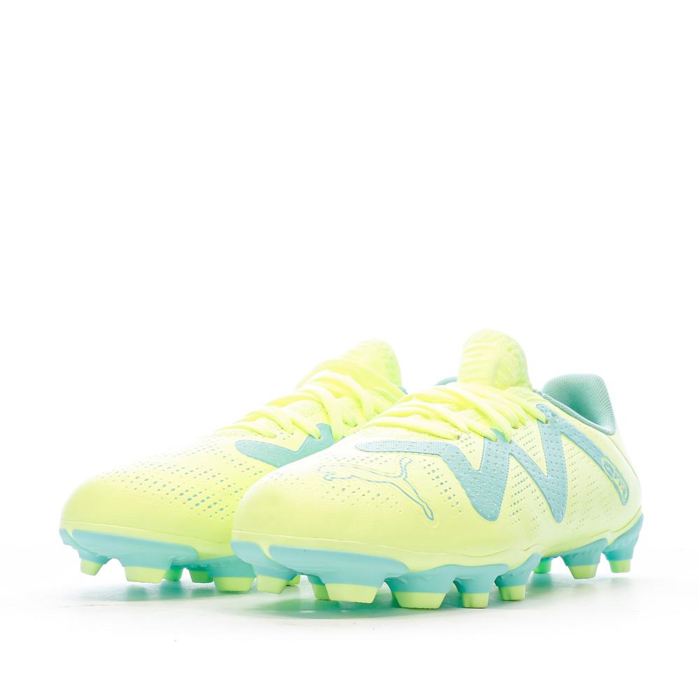 Chaussures de Football Bleu/Vert Garçon Puma Future Play vue 6