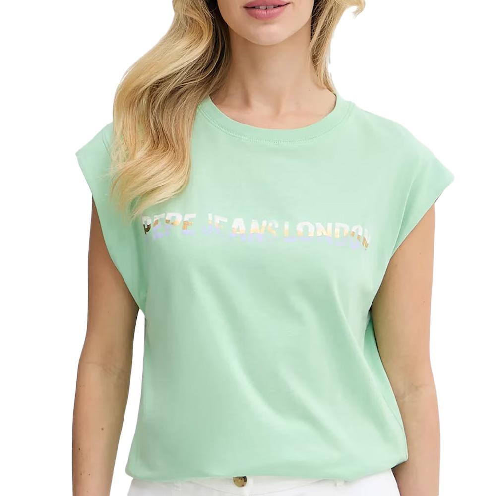 T-shirt Vert Femme Pepe Jeans Aurore pas cher