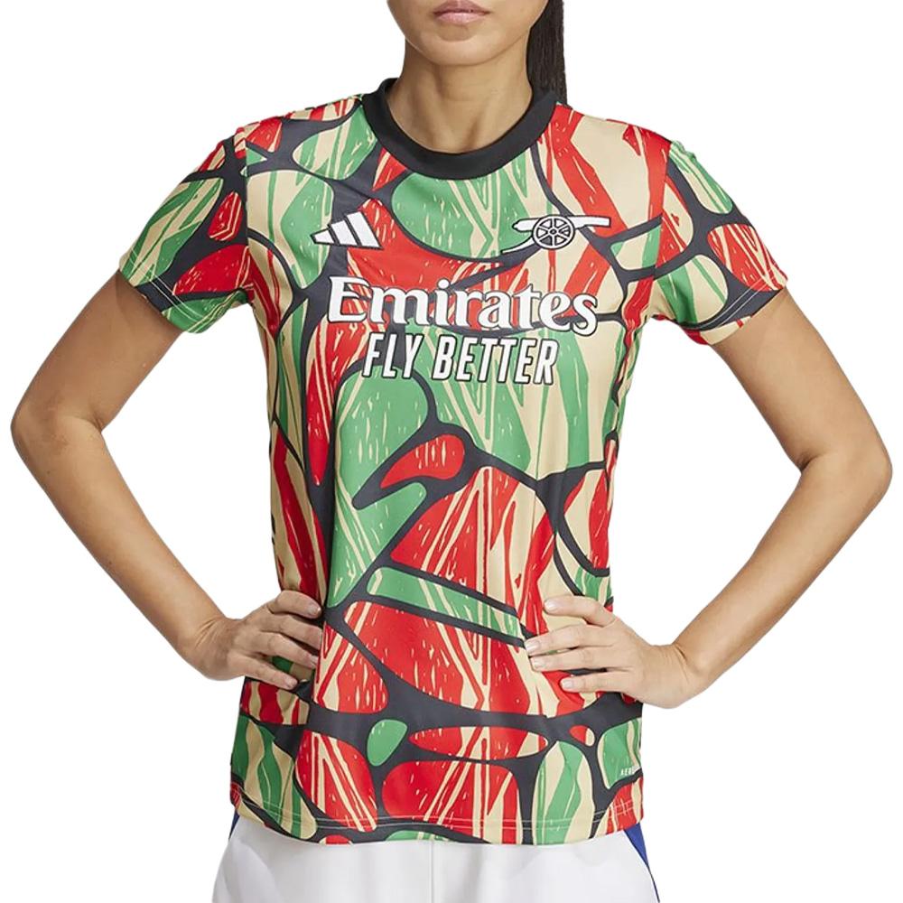 ARSENAL Maillot d'échauffement Rouge/Vert Adidas pas cher