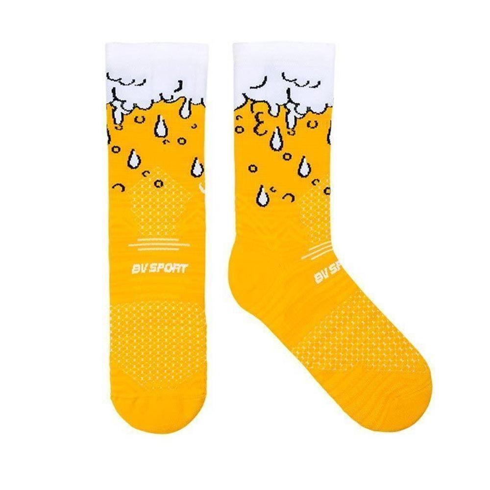 X1 Paires de Chaussettes Jaune BV SPORT Trail Biere vue 2