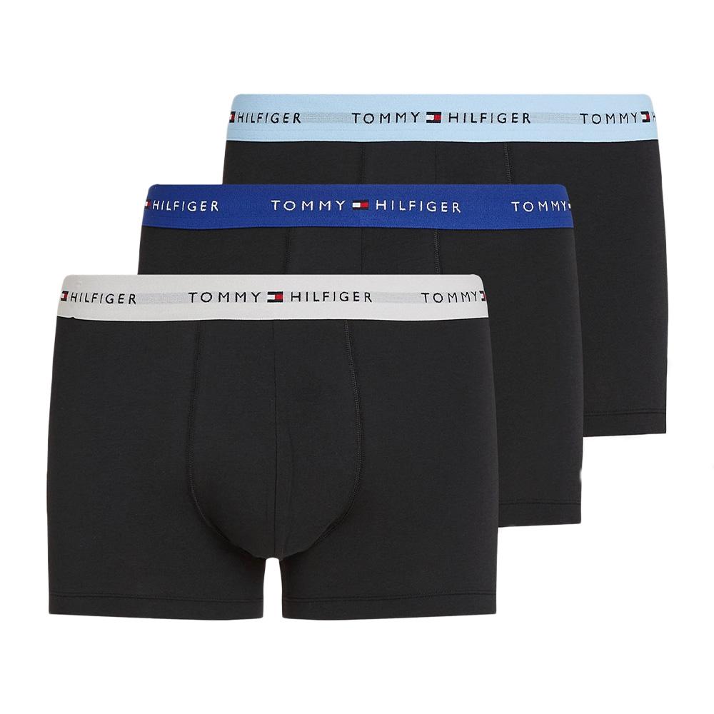 X3 Boxers Noir/Gris/Marine/Bleu Homme Tommy Hilfiger Trunk pas cher