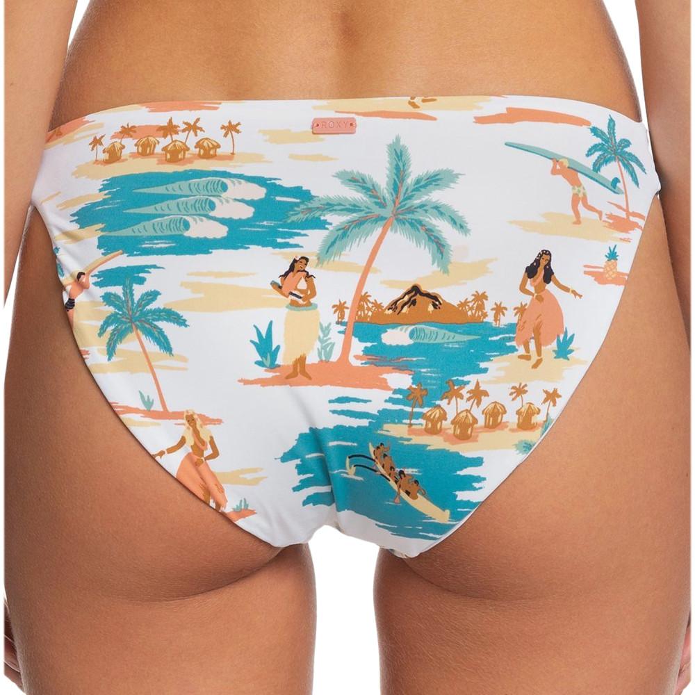 Bas De Bikini Blanc/Vert Femme Roxy Printed Beach Classics vue 2