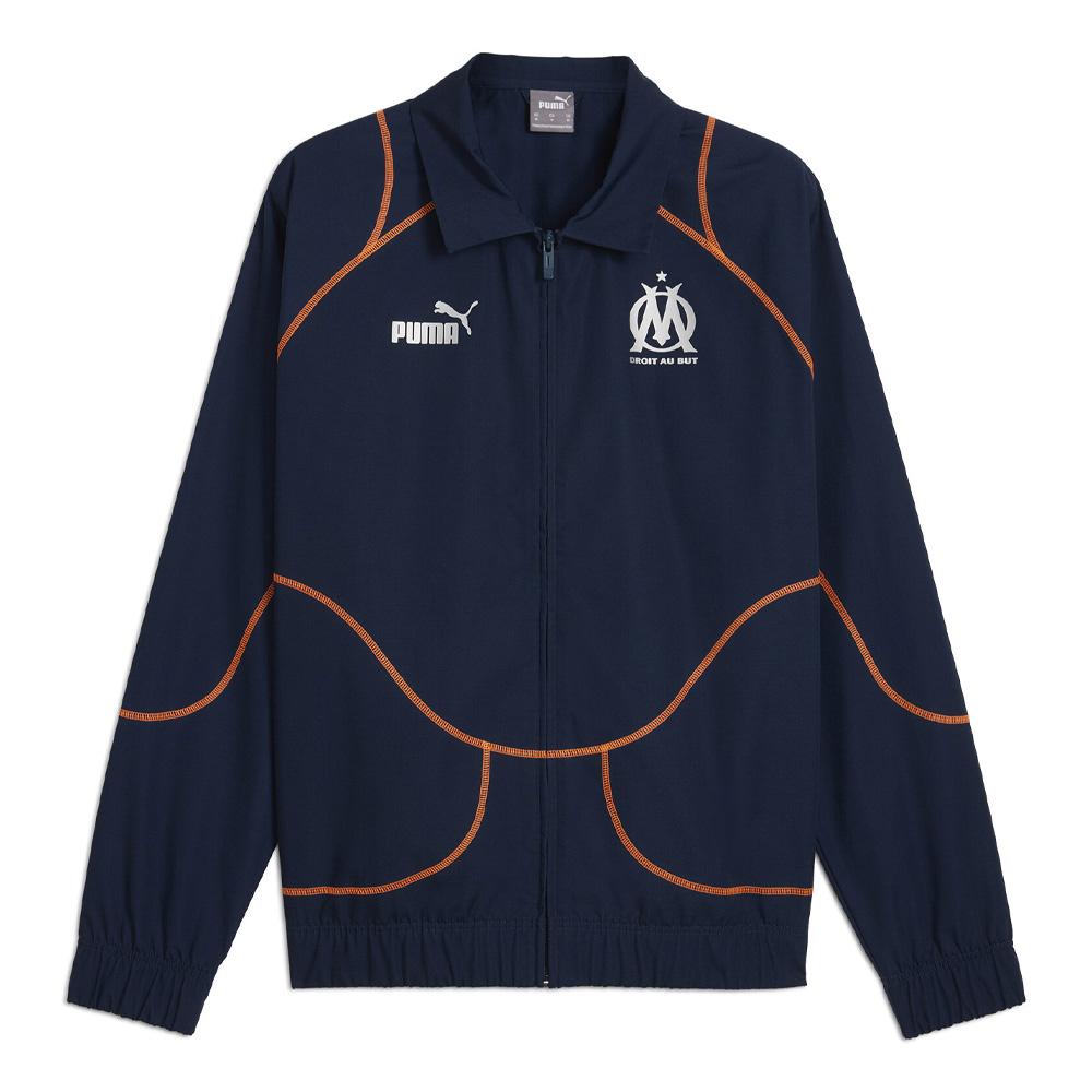 OM Veste Marine/Orange Homme Puma Rétro 24/25 pas cher