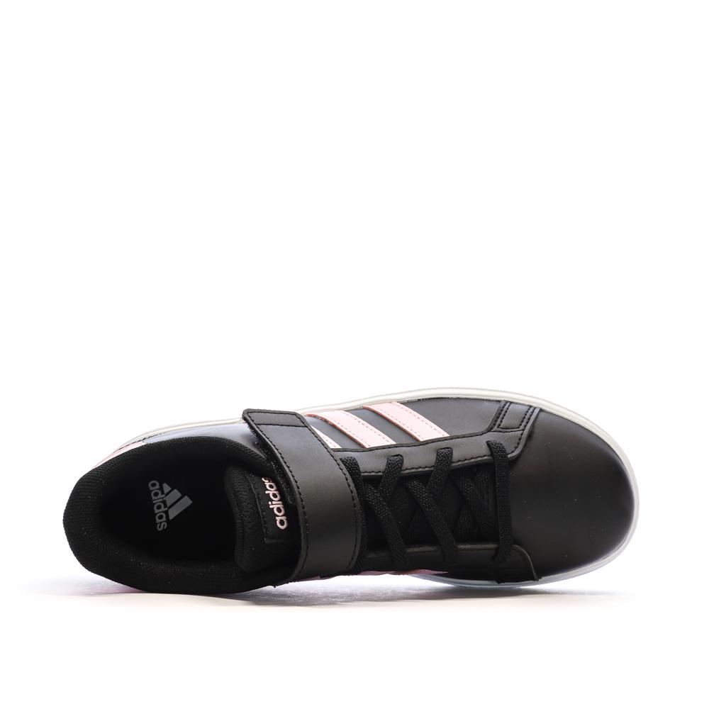 Baskets Noires/Roses Fille Adidas Grand Court 2.0 vue 4