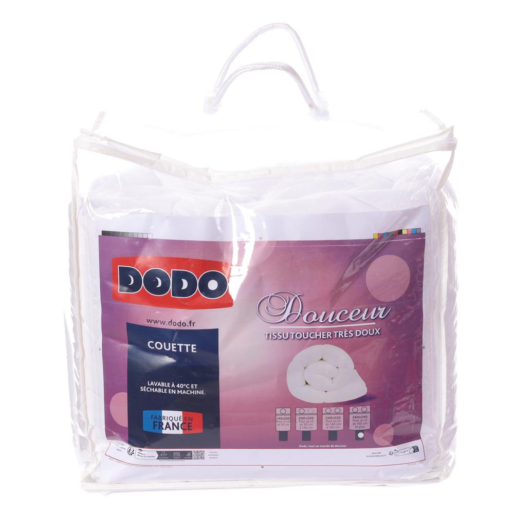Couette Synthétique Toucher Doux Blanche Dodo 260x240 pas cher
