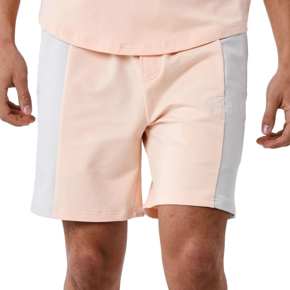 Short Orange/Blanc Homme Project X Paris Colorblock pas cher