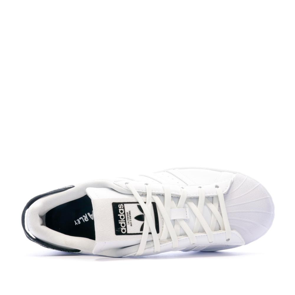 Baskets Blanches Femme Adidas Superstar J vue 4