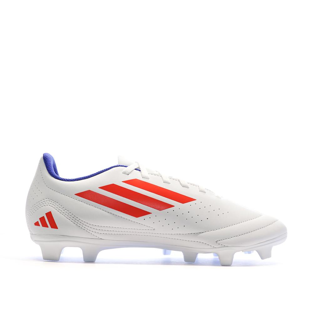 Chaussures de Foot Blanches Homme Adidas Deportivo III FxG vue 2