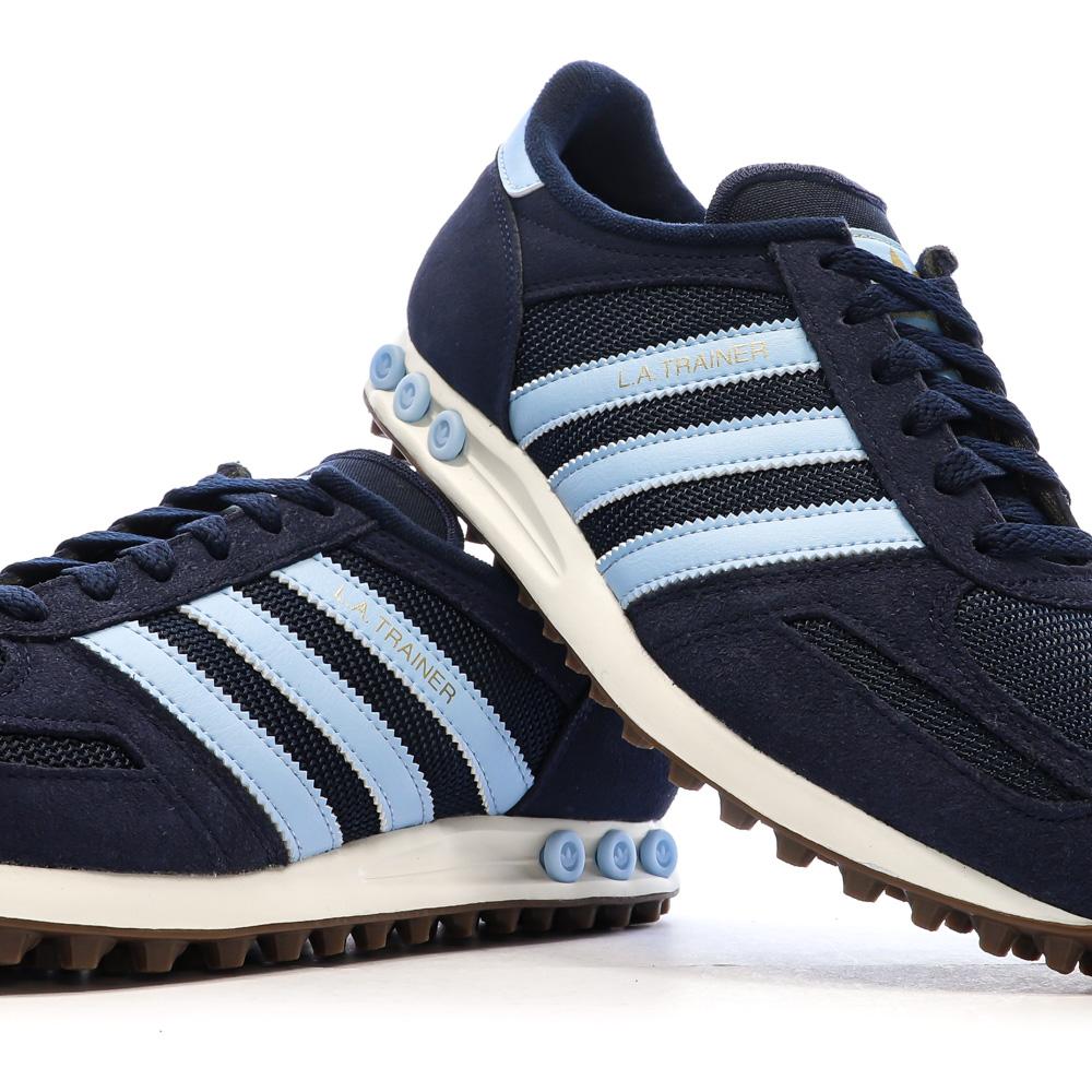 Baskets Marine/Bleu Homme Adidas La Trainer vue 7