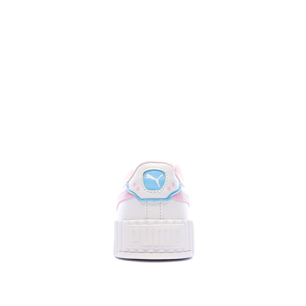 Baskets Blanc/Rose Fille Puma Carina 3.0 Jelly vue 3