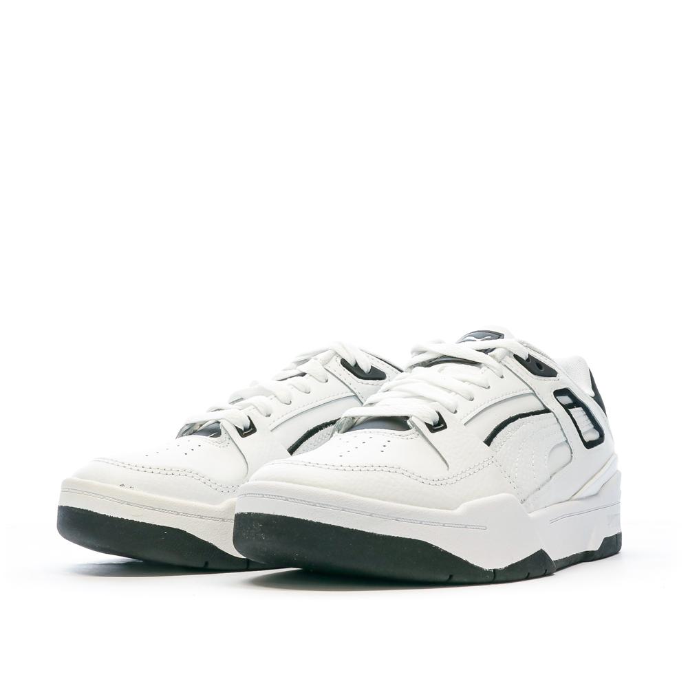 Baskets Blanche/Noir Garçon Slip stream vue 6