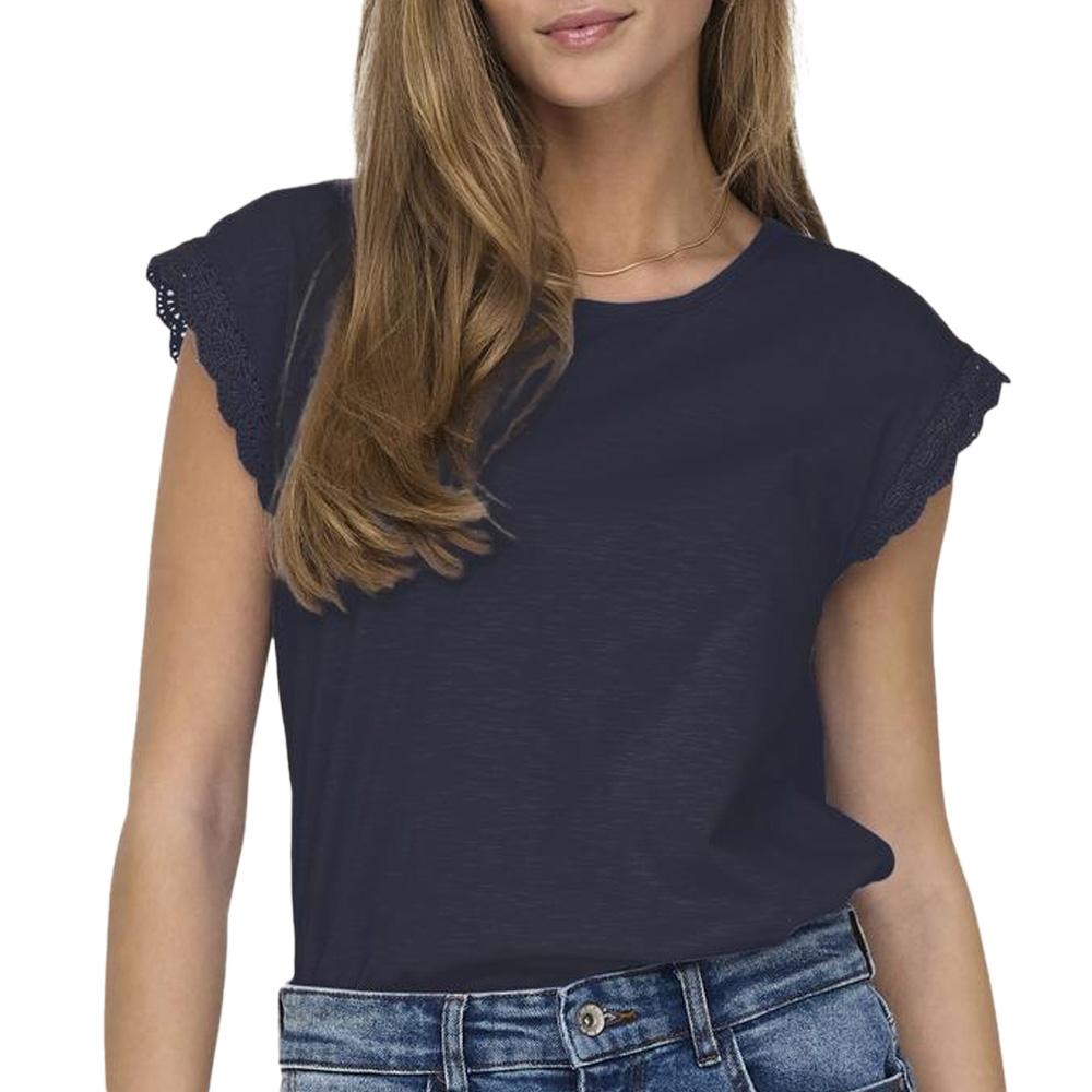 Camiseta de mujer JDY Salva, azul marino barato