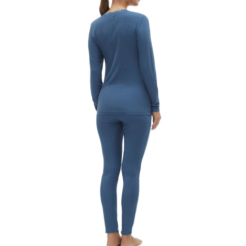 Pyjama Bleu Femme Mamalicious Lotus vue 2