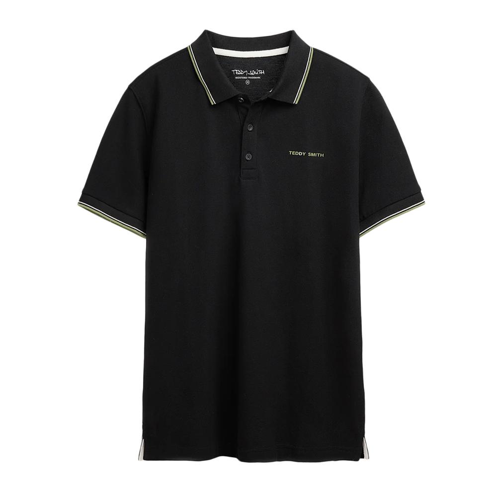 Polo Noir/Kaki Homme Teddy Smith Pasian 2 pas cher