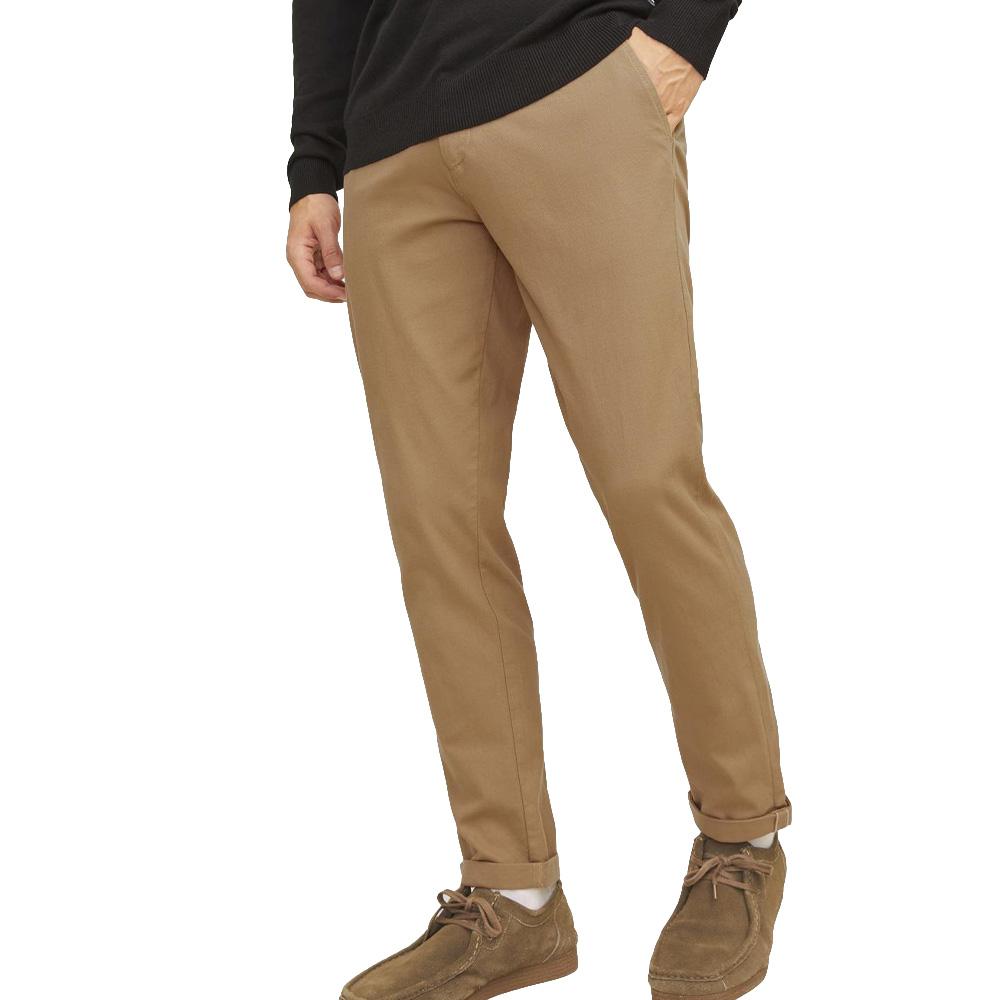 Pantalon Chino Camel Homme Jack & Jones Marco pas cher