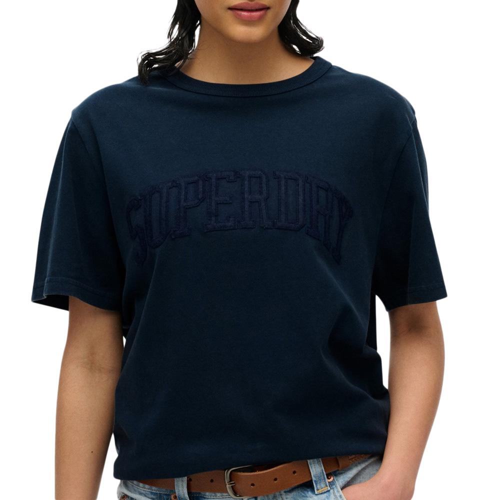 T-Shirt Marine Femme Superdry Athletic Tonal pas cher