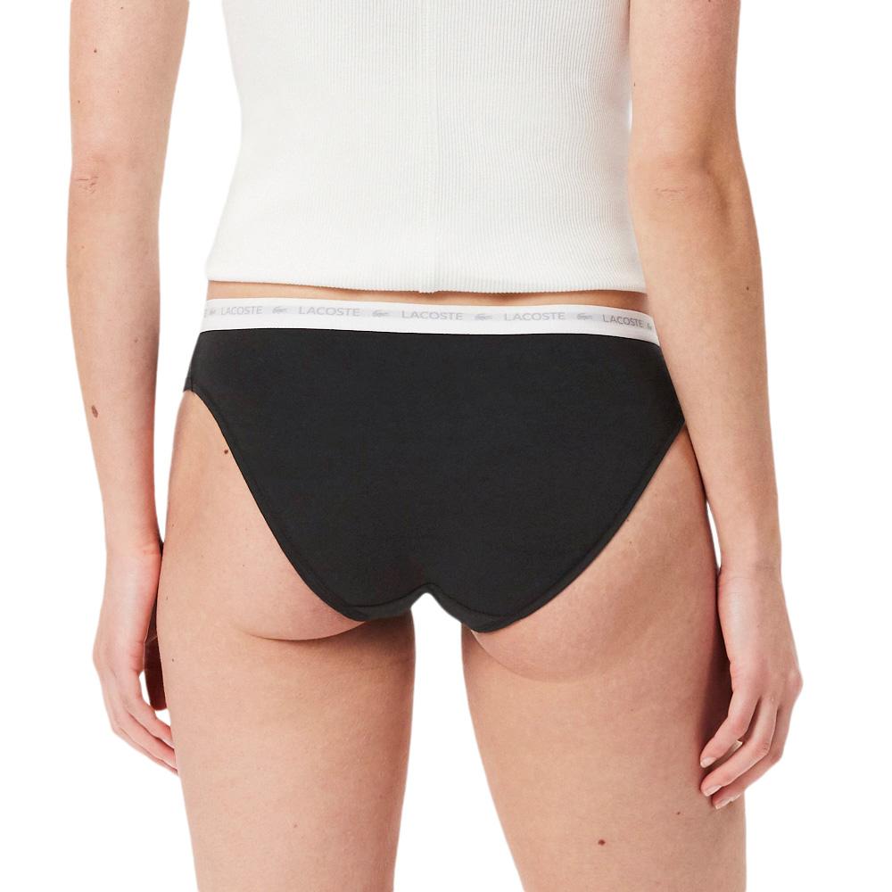 X3 Culottes Noir Femme Lacoste coton stretch vue 3