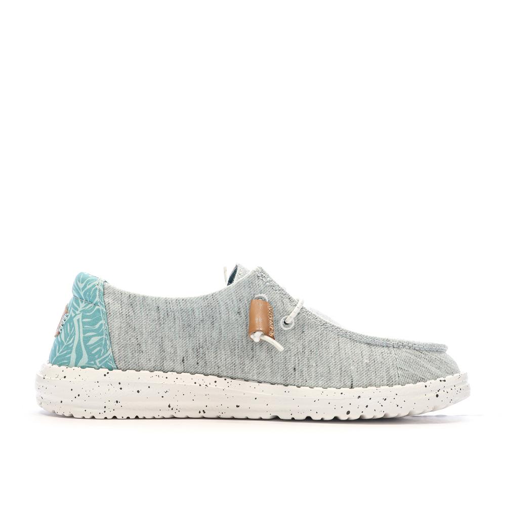 Chaussures Vert d'Eau Femme Hey Dude Wendy Heathered Slub vue 2