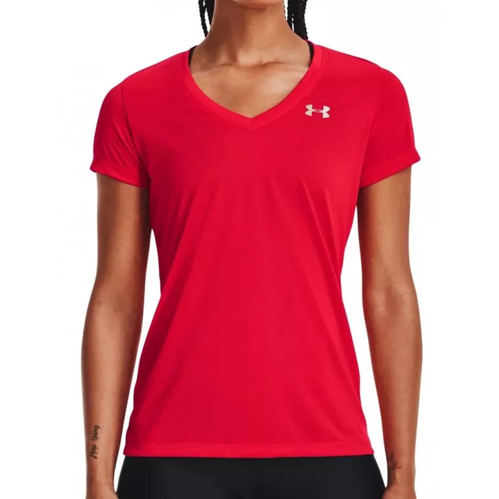 T-shirt Rouge Femme Under Armour Solid pas cher
