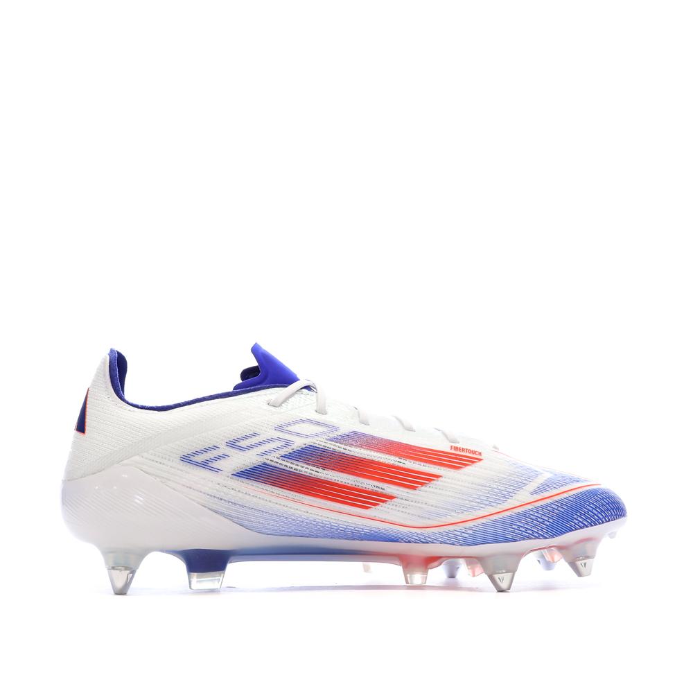 Chaussures de Foot Blanc/Bleu Adidas F50 Elite SG vue 2