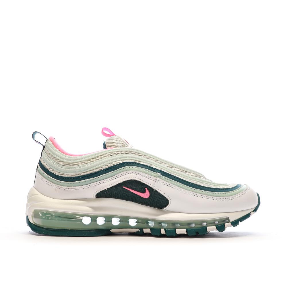 Baskets Vert/Rose Junior Nike Air Max 97 BG vue 2