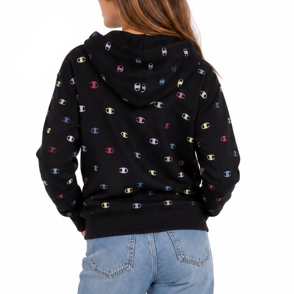 Sweat Zippé Noir Fille Champion Full vue 2
