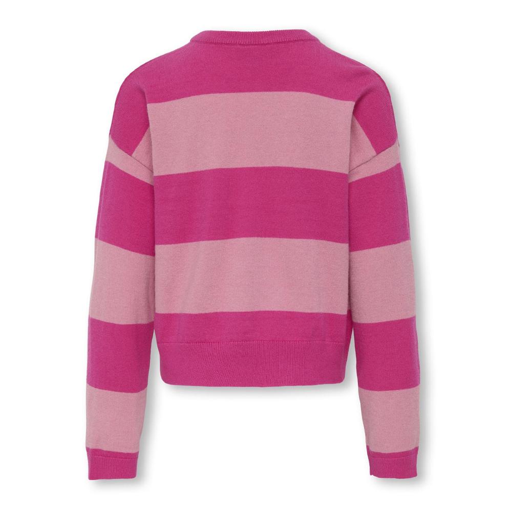 Pull Rose Fille Kids ONLY Kogtala Stripe Oneck vue 2