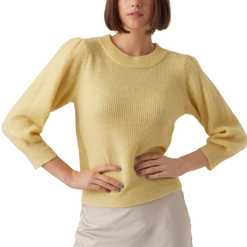 Pull Jaune Citron Femme Vero Moda Vigga pas cher