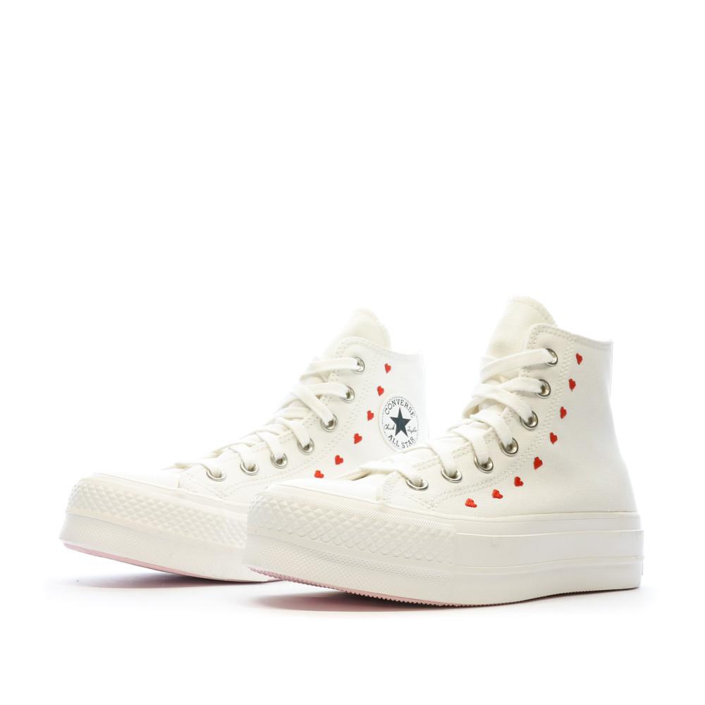 Baskets Blanches Femme Converse Vintage vue 6