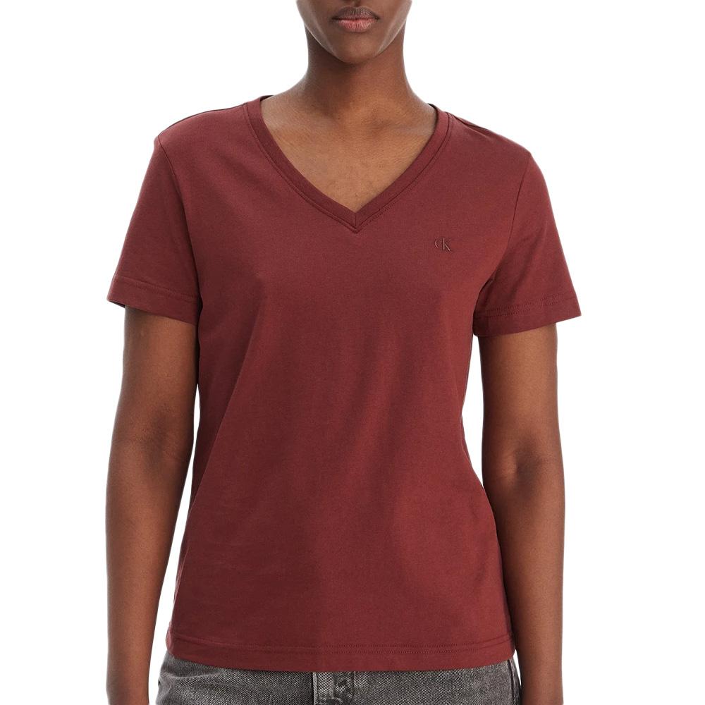 T-Shirt Marron Femme Calvin Klein Jeans Archive LV047B205G pas cher