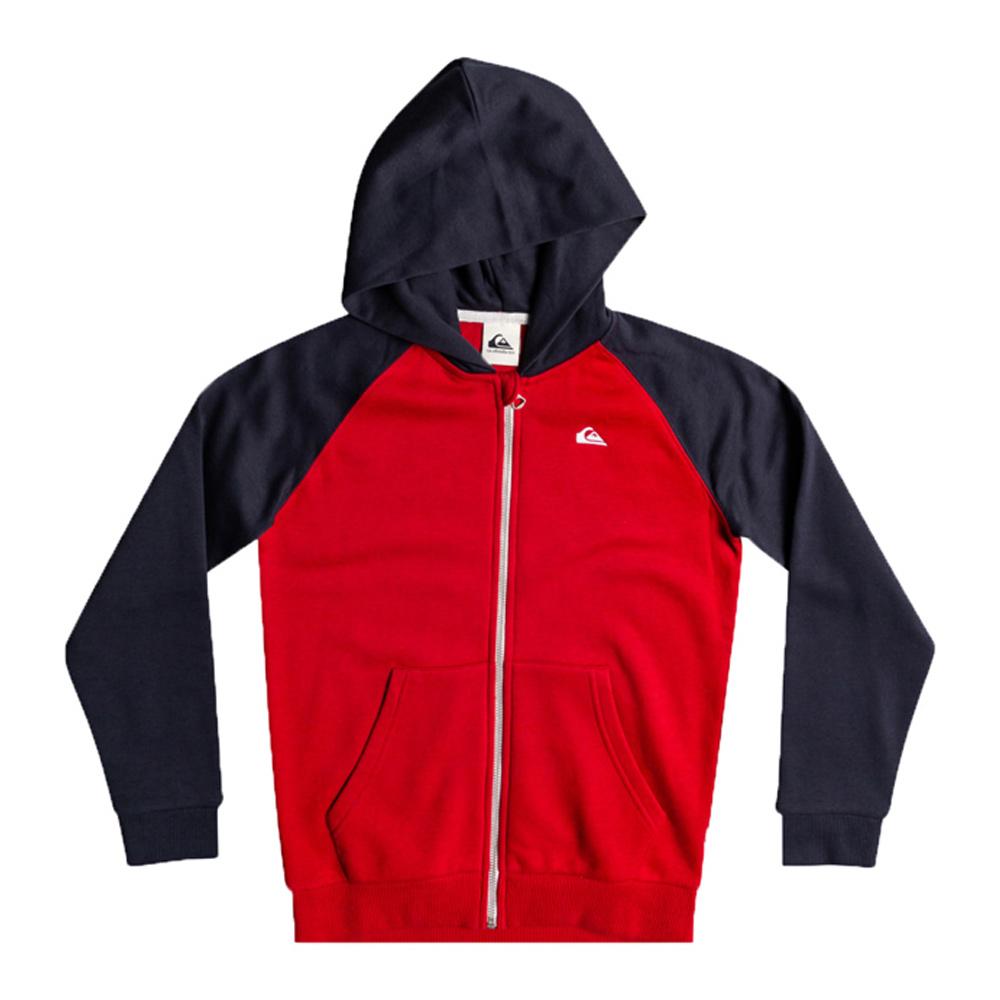 Sweat Zippé Rouge/Marine Garçon Quiksilver Easy Day pas cher