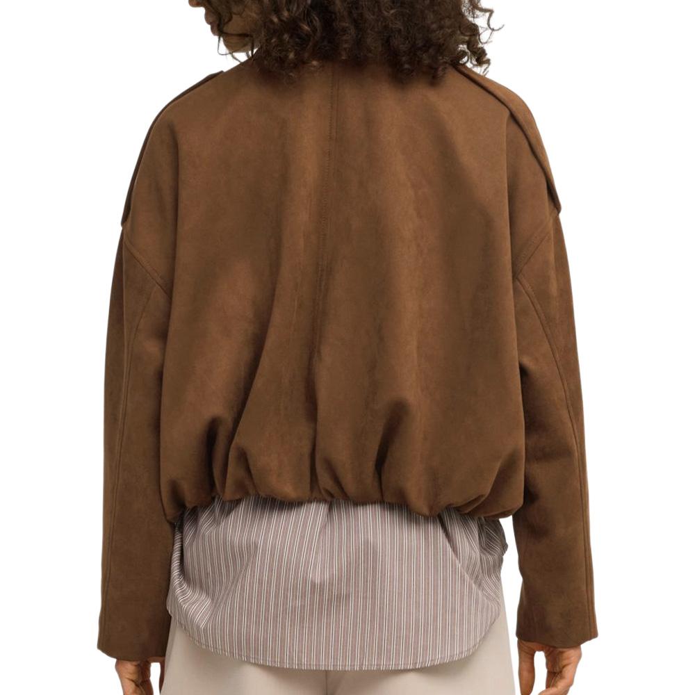 Braune Wildlederjacke für Damen von Only Amber Ansicht 2