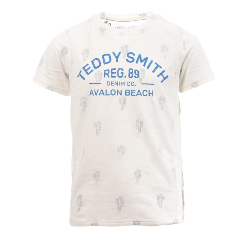 T-shirt Blanc à Imprimé Garçon Teddy Smith Ernest pas cher