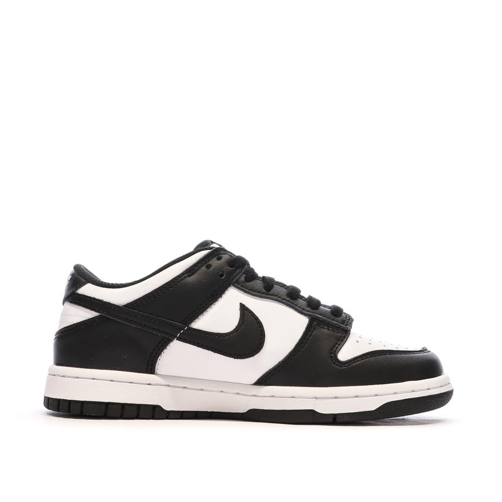 Baskets Blanches/Noires Enfant Nike Dunk Low vue 2