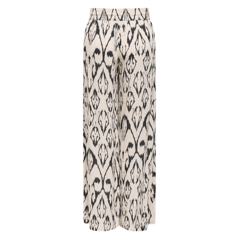 Pantalon fluide Beige/Noir Femme JDY Life Wide vue 2