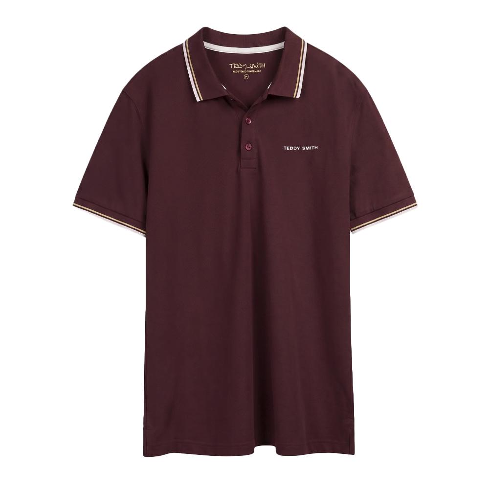 Polo Bordeaux Homme Teddy Smith Pasian 2 pas cher