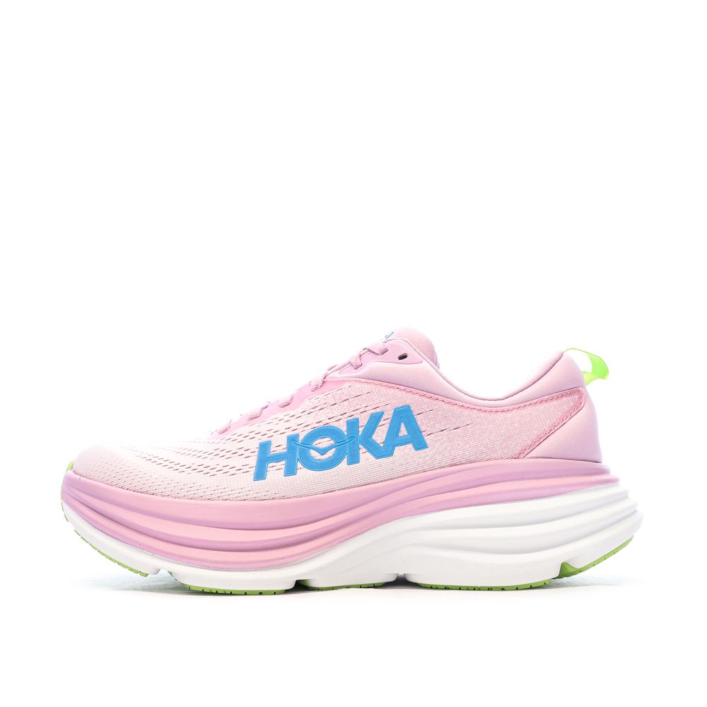 Chaussures running Rose Femme Hoka Bondi 8 pas cher
